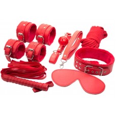 БДСМ набор из 8 предметов красного цвета